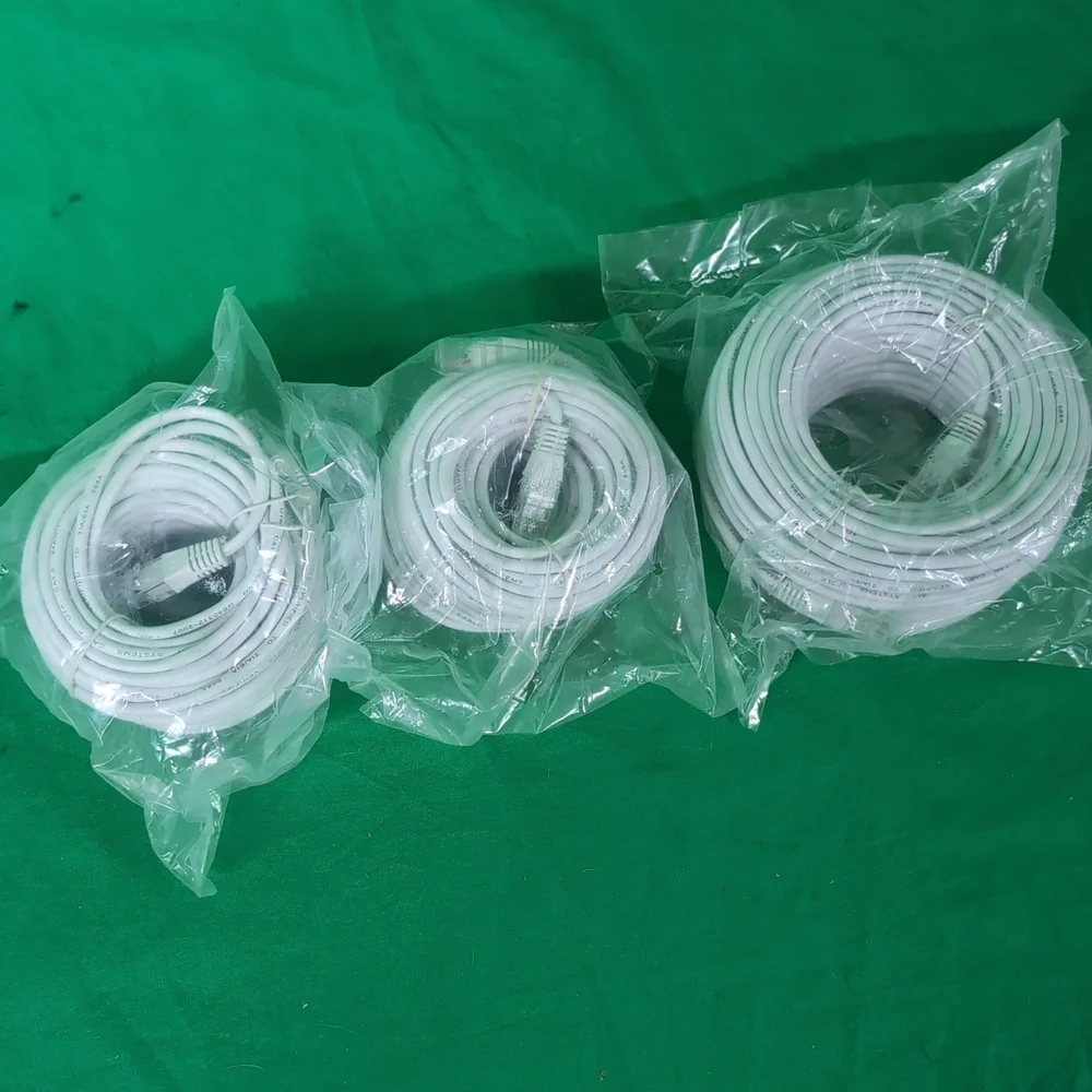 Bundle of 3 Cat 5 Cables White New